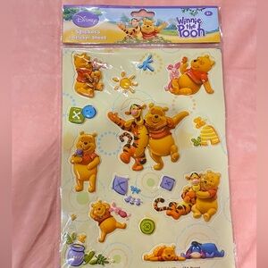 DISNEY - Winnie the Pooh and Friends Sticker Sheet - Yellow and Orange